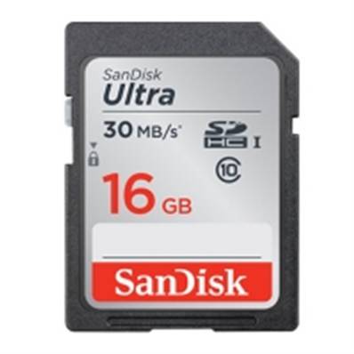 SANDISK SD HC ULTRA 16GB 30 MO/S CL 10