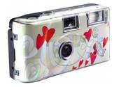 1 Appareil photo jetable LOVE coeurs volants avec Flash 27 photos pour mariage