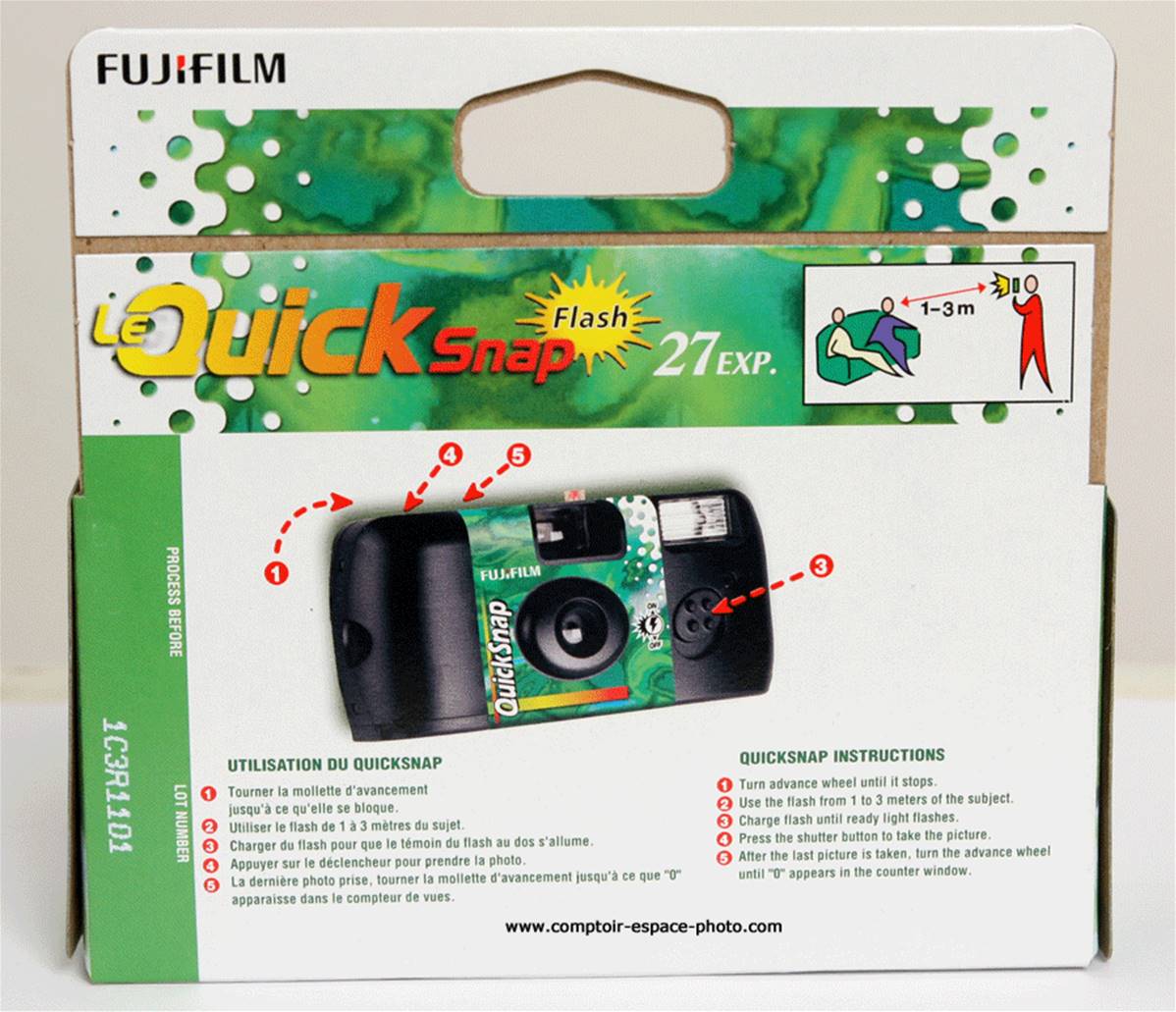 Appareil photo jetable FUJIFILM quicksnap Flash/27 photos FUJI