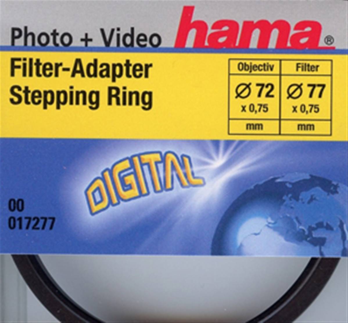 Hama HAMA FILTER ADAPTER RING,,72-77mm,,017277 